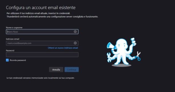 Usare Virgilio Mail con Mozilla Thunderbird