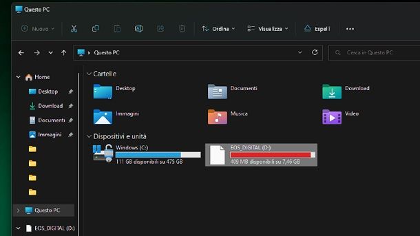 Come leggere i file presenti sulla scheda SD Windows