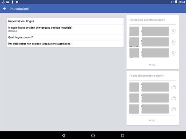 Come cambiare lingua su Facebook da cellulare