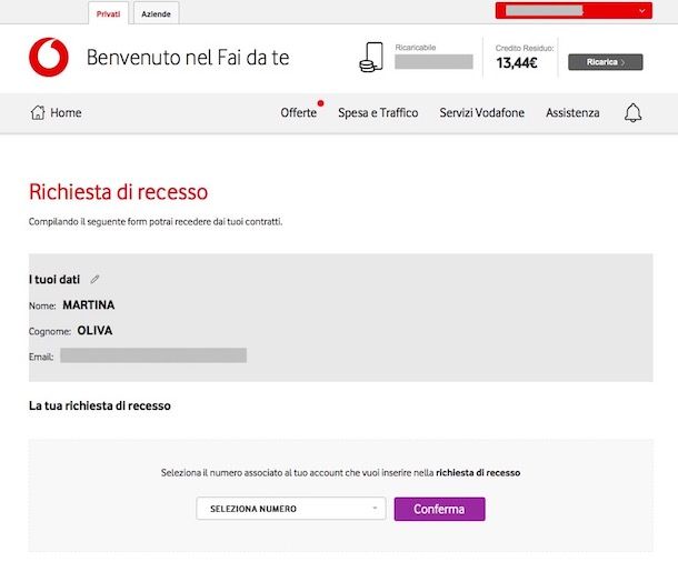 Come disattivare SIM Vodafone