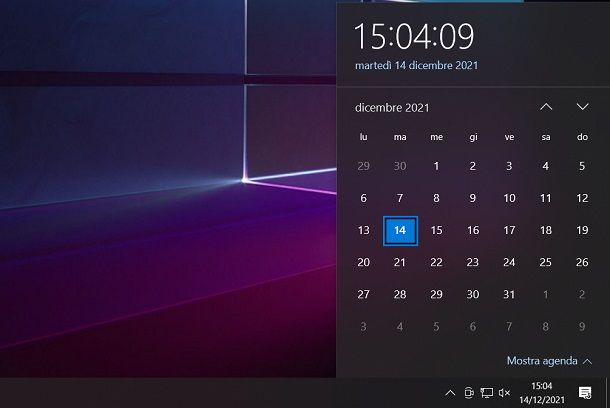 Orologio Windows 10