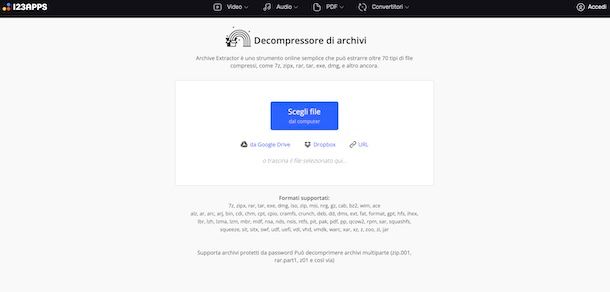 Decompressore di archivi di 123 Apps