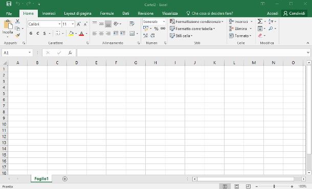 Come creare un foglio Excel