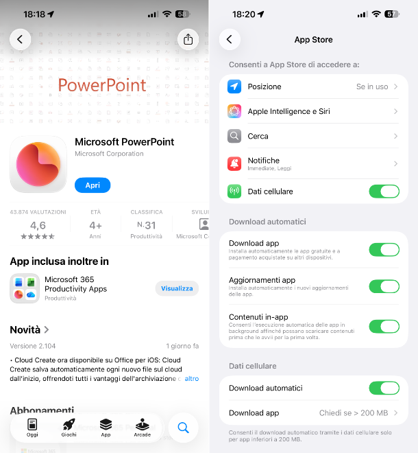 Aggiornamento PowerPoint iOS
