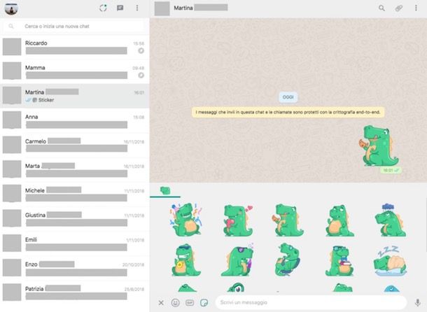 Come inviare sticker su WhatsApp