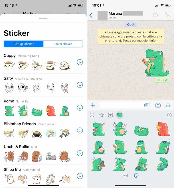 Come inviare sticker su WhatsApp
