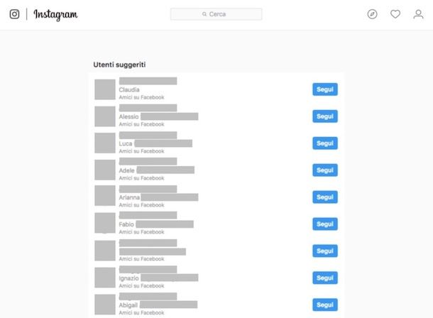 Come seguire tutti gli amici di Facebook su Instagram | Salvatore Aranzulla