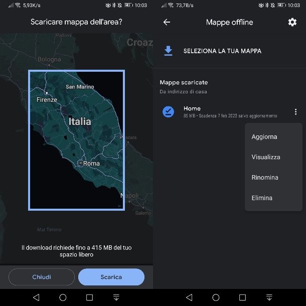 Come scaricare le mappe offline su Google Maps