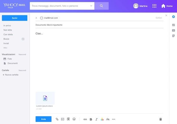 Come inviare un documento Word via mail