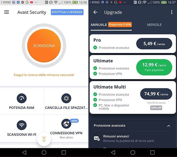 Come rinnovare Avast Free su Android