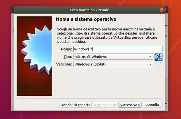 Creazione VM in VirtualBox