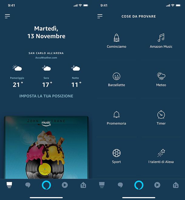 Primi passi con Alexa
