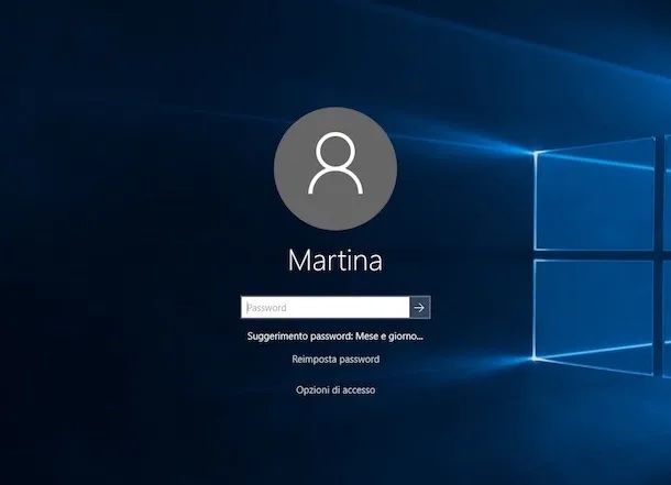 Recupero password di login PC Windows