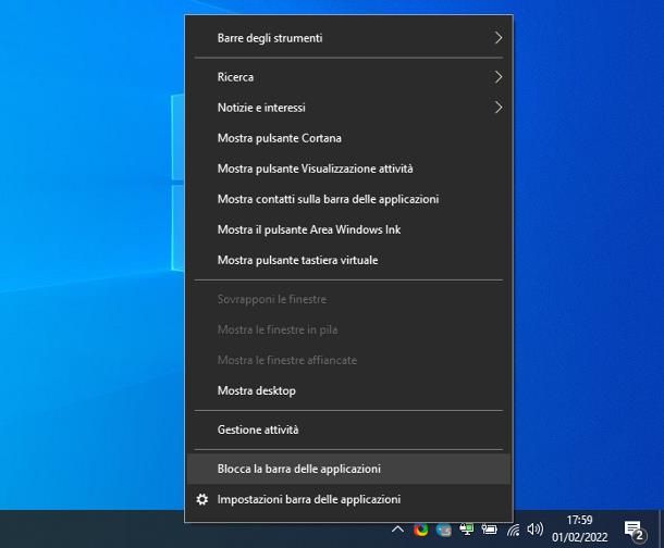 Come ripristinare menu Start Windows 10