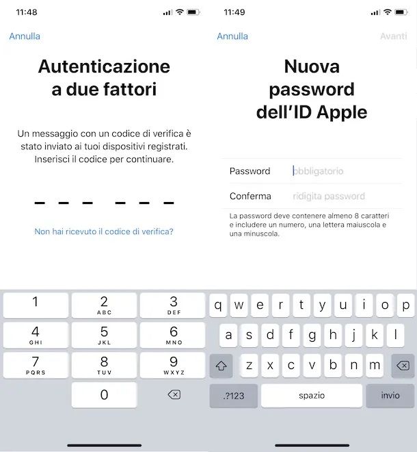 Recupero password ID Apple da iPhone