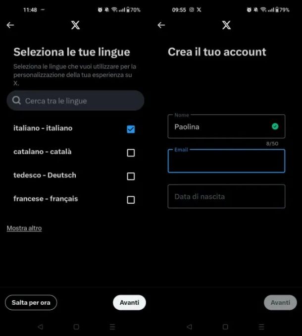 Come iscriversi e accedere a X