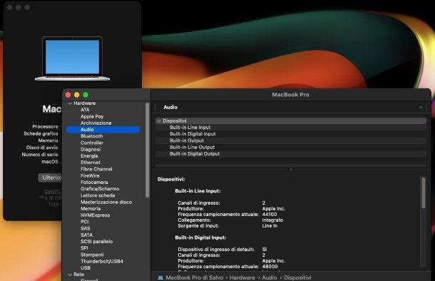 Vedere i componenti del Mac