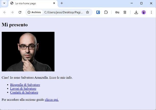 Come creare una seconda pagina html