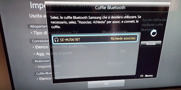 Come collegare le cuffie alla TV con Bluetooth