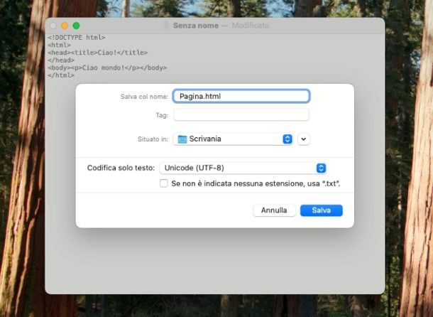 Come creare una pagina HTML