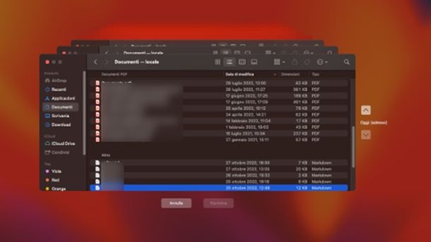 Recupero file Time Machine macOS