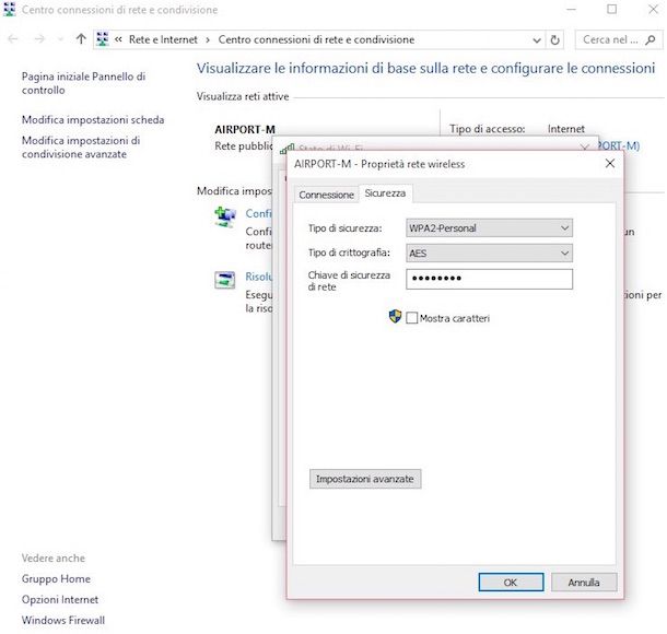 Recupero password Wi-Fi da PC Windows