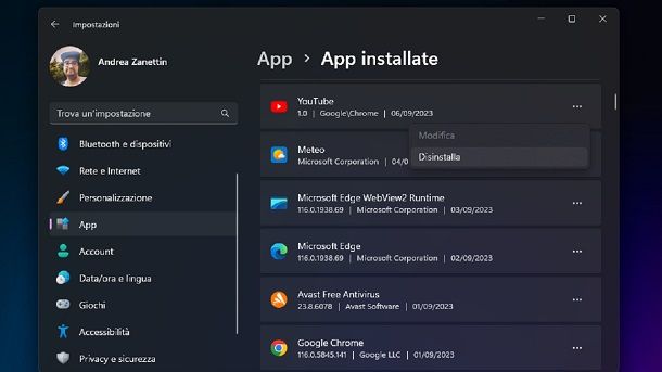 Come disinstallare YouTube dal PC
