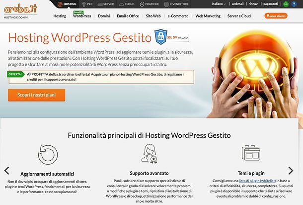 Hosting WordPress di Aruba