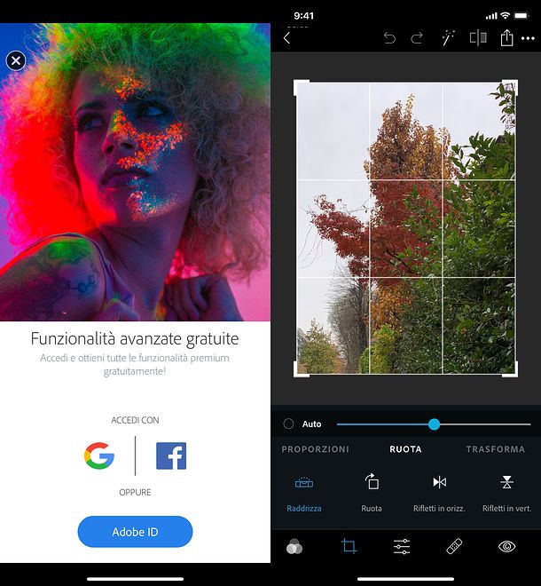 Come ribaltare una foto con Photoshop su smartphone