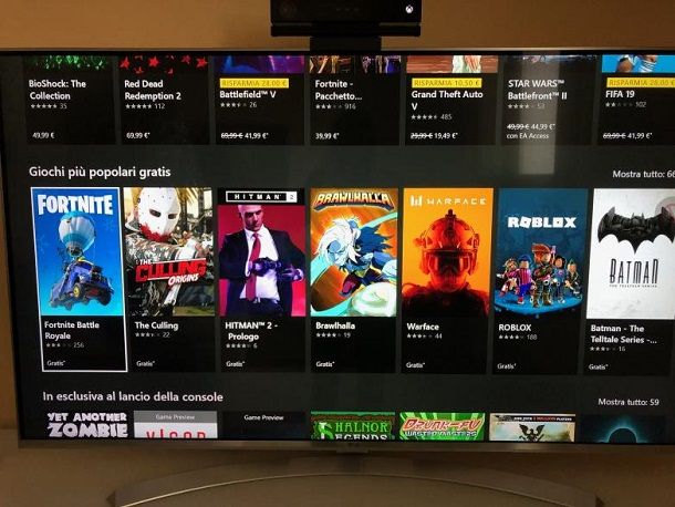Scaricare giochi su Xbox One