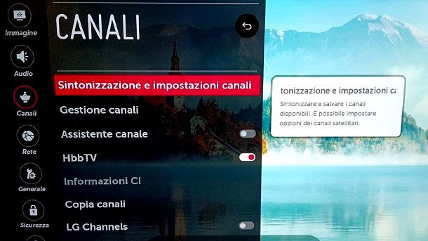Come resettare i canali su TV LG