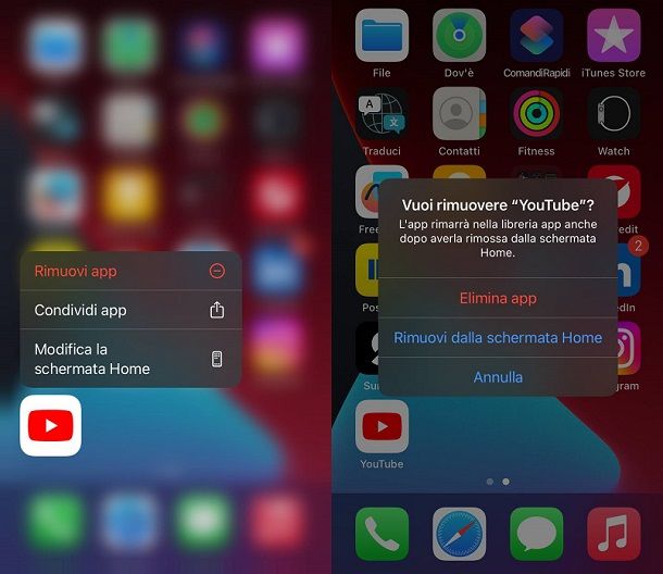 Come disinstallare YouTube da iPhone e iPad