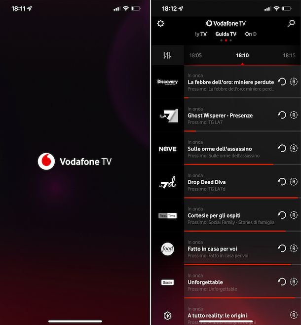 Vodafone TV Italia app