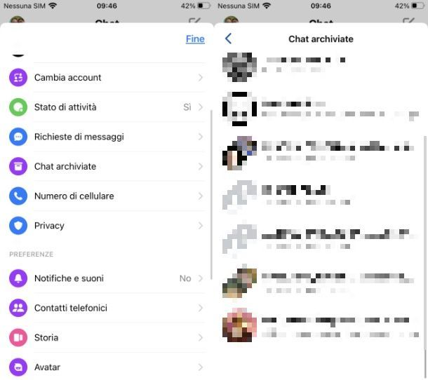 Come vedere le chat archiviate su Messenger