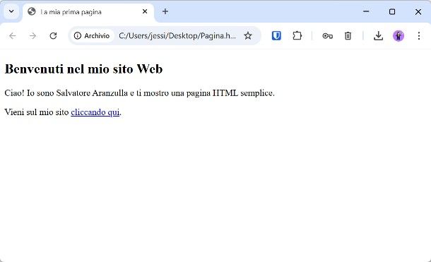 Come creare una pagina Web HTML di base