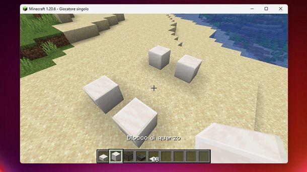 Base blocchi di quarzo auto Minecraft