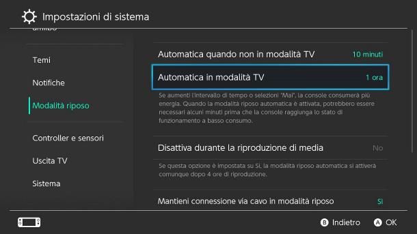 Come spegnere Nintendo Switch da TV