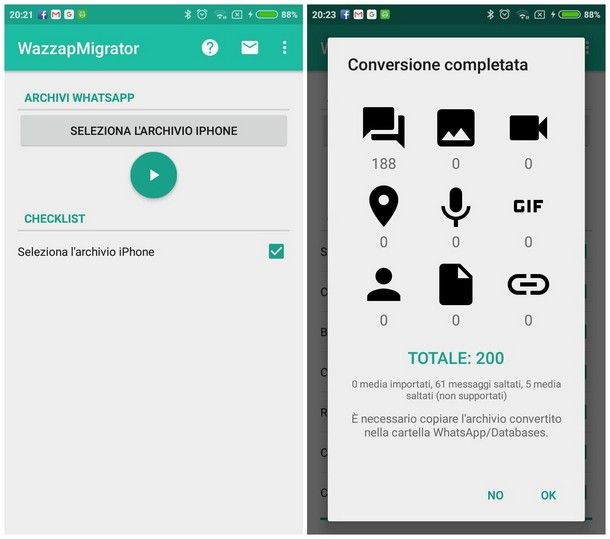 Come trasferire WhatsApp da iPhone a Android