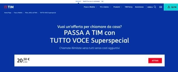 Offerte telefonia fissa