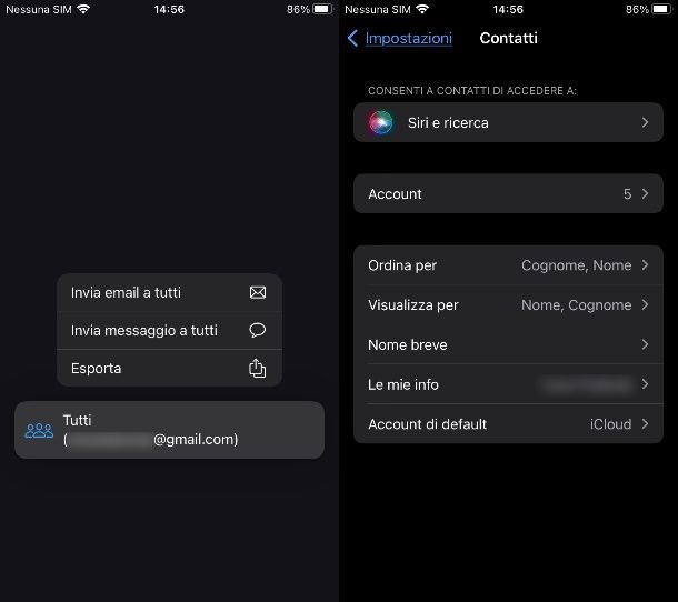 Come sincronizzare contatti Gmail su iPhone