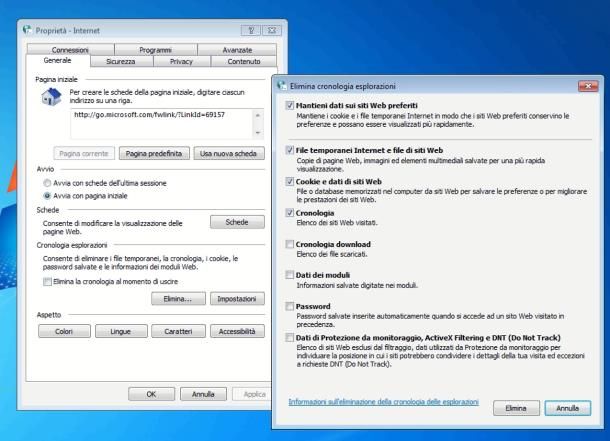 Come cancellare i dati di Internet Explorer
