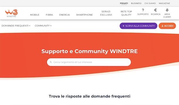 Sito Web WINDTRE