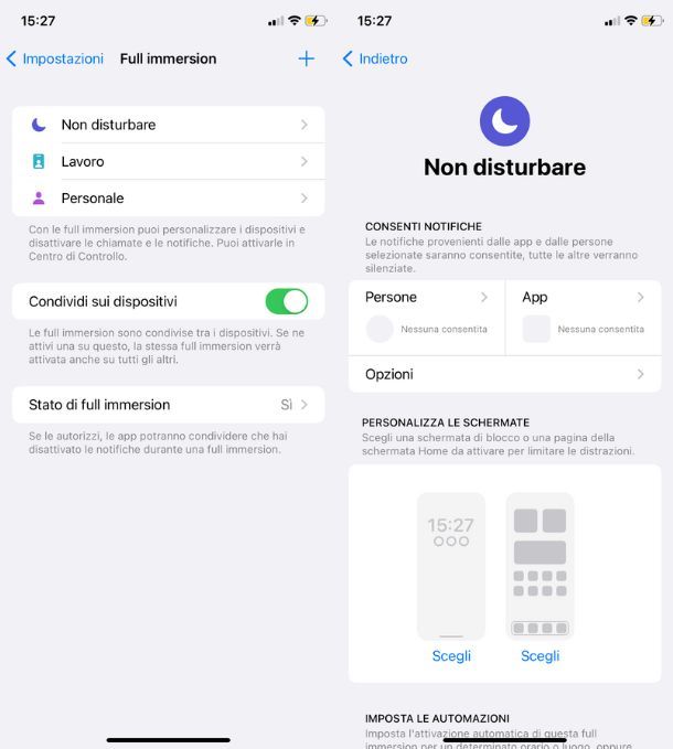 Silenziare iPhone con Full immersion