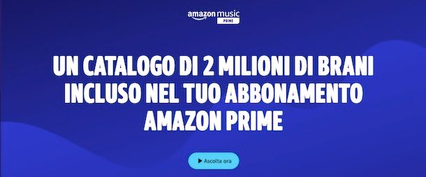 Disattivare Amazon Prime Music