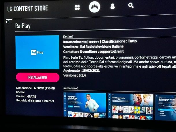 Come scaricare RaiPlay su Smart TV LG WebOS 6.x