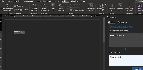 Come tradurre una pagina Word da inglese a italiano
