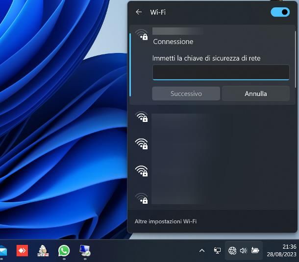 Come connettere il PC al WiFi: Windows 11
