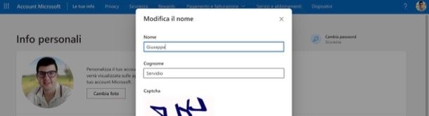 Cambiare nome su Outlook