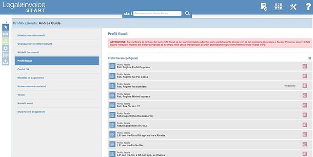 Profili fiscali Legalinvoice