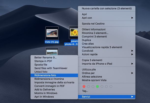 Come ridimensionare più foto con Mac